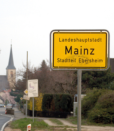 Ortsschild Mainz-Ebersheim